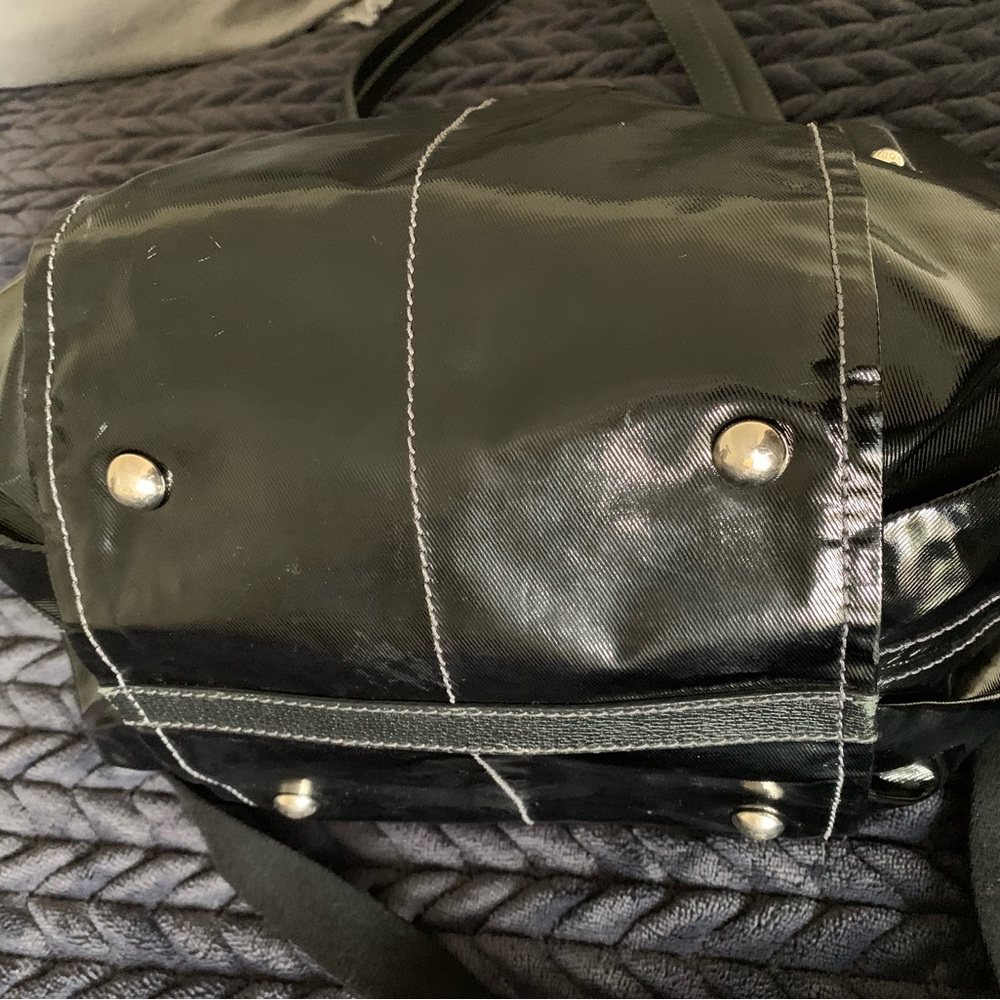 TOD’S G-Line Sacca Black Patent Leather Tote Crossbody Bag with Dust Bag - Picture 12 of 14